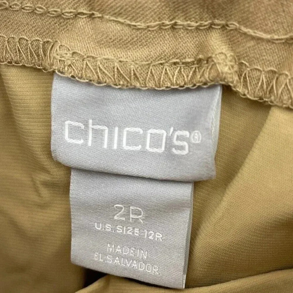 Chico's Pants Womens 2R (XL) tan 3933 - Picture 4 of 11